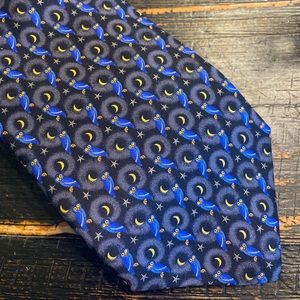 Robert Talbott Men’s Tie Winking Blue Owl